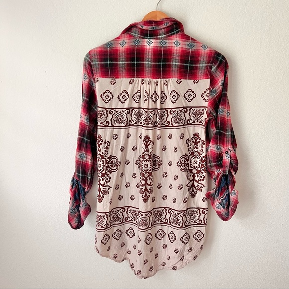 Altar’d State Mixed Pattern Flannel Sz M - Picture 1 of 4